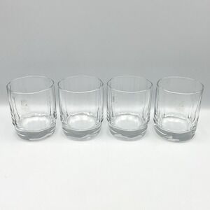 Luigi Bormioli Light & Music Italy Whiskey Glasses Set of 4 Oval Base Tumblers
